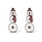 Set of 2 32'''H/34''H Christmas Metal Bike Wheel Snowman Porch Decor